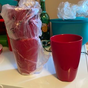 Tupperware Red Tumblers